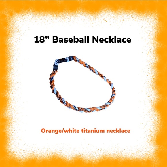 Brand New in Poly Bag Youth Baseball Titanium Necklace - Picture 2 of 8